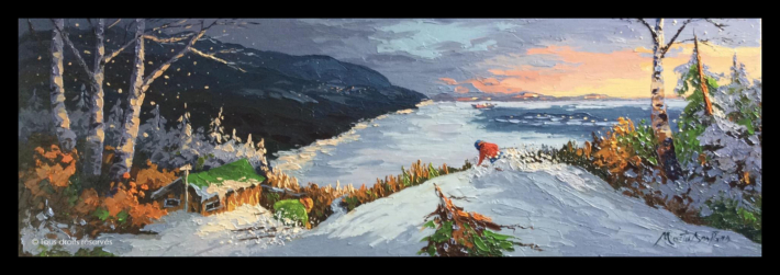 Martin Desbiens Neige sur paysage montagneux