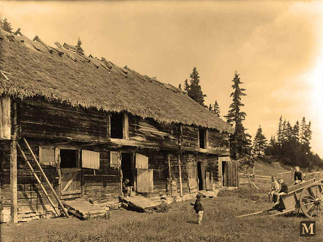Photos souvenir | Grange au toit de chaume à Cap-à-l’Aigle | vers 1895