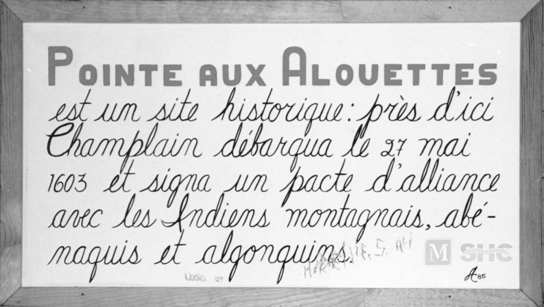 Commemoration Pointe aux Alouettes Photo Normand Perron Coll SHC S