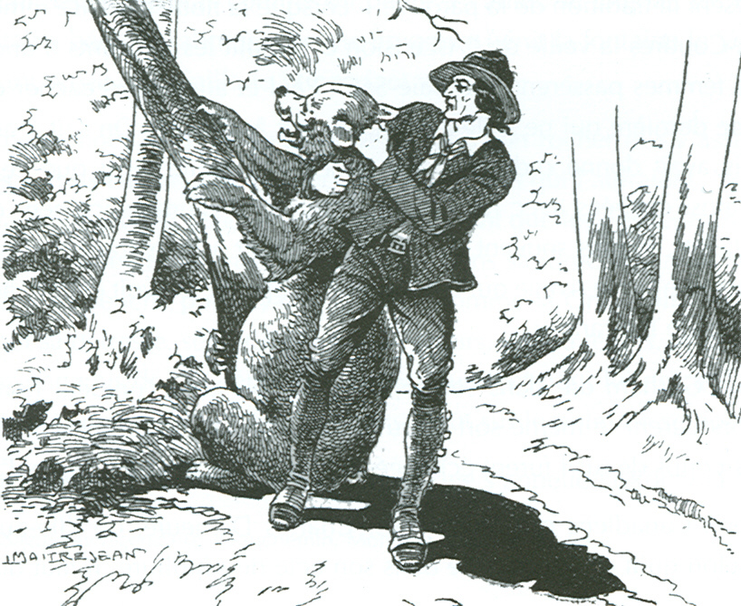 Jean Baptiste Grenon contre un ours