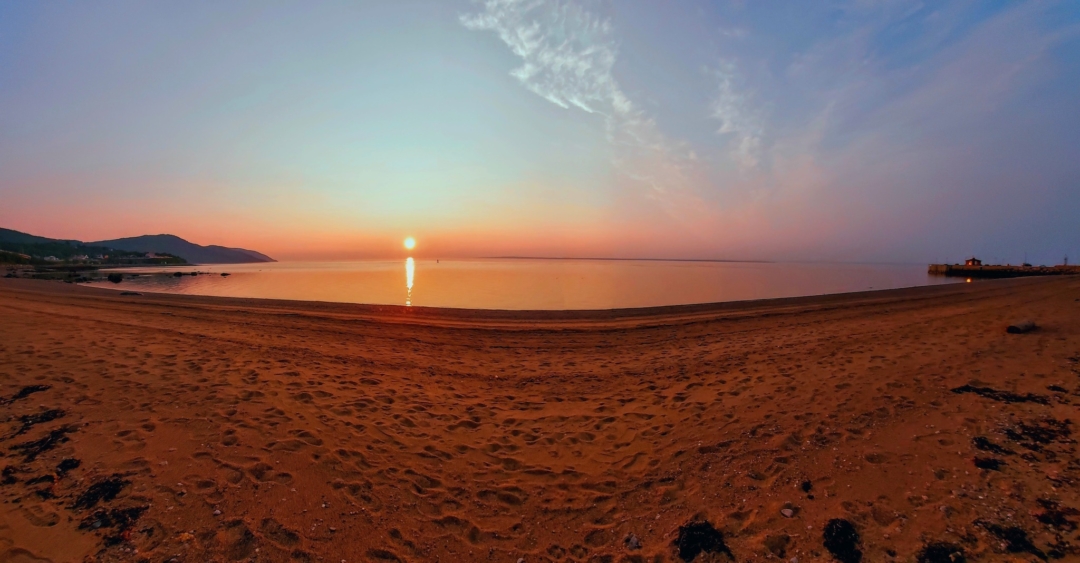 Panorama de la plage de St Simeon dans Charlevoix