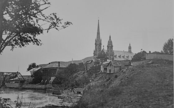 Le secteur de l'église de Baie-St-Paul vers 1930