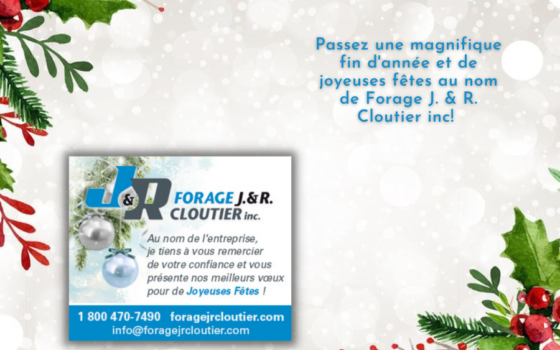 J&R Forage Cloutier vous souhaite un merveilleux Noël!