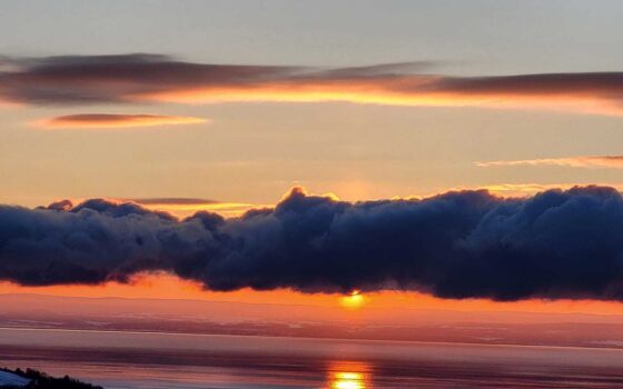 La beauté de ce lever de soleil aux Éboulements nous laisse sans mot! (Crédit Dany Gauthier)
