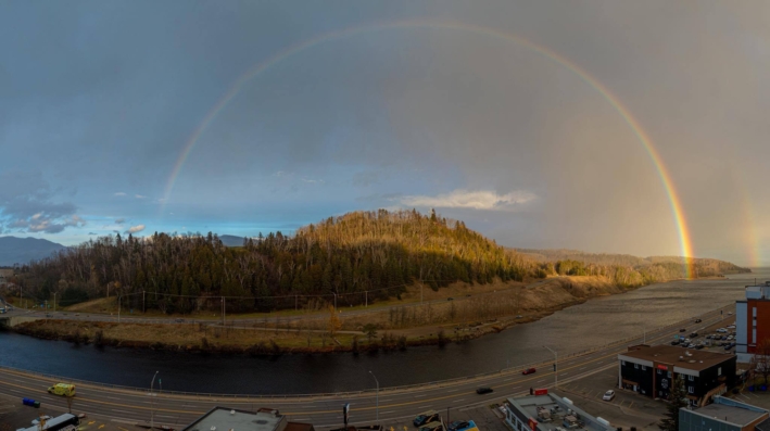 Larc en ciel de novembre 2025 montagne de la Croix de La Malbaie