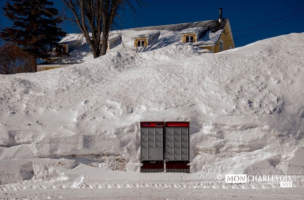On dit que c'est dans Charlevoix qu'il a tombé le plus de neige. Voyez cette photo d'Alain Caron