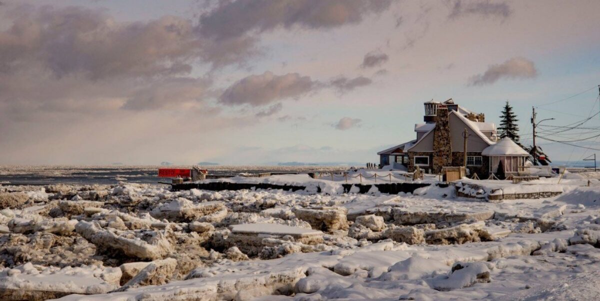 Magnifique photo d'hiver prise à l'Isle-aux-Coudres !