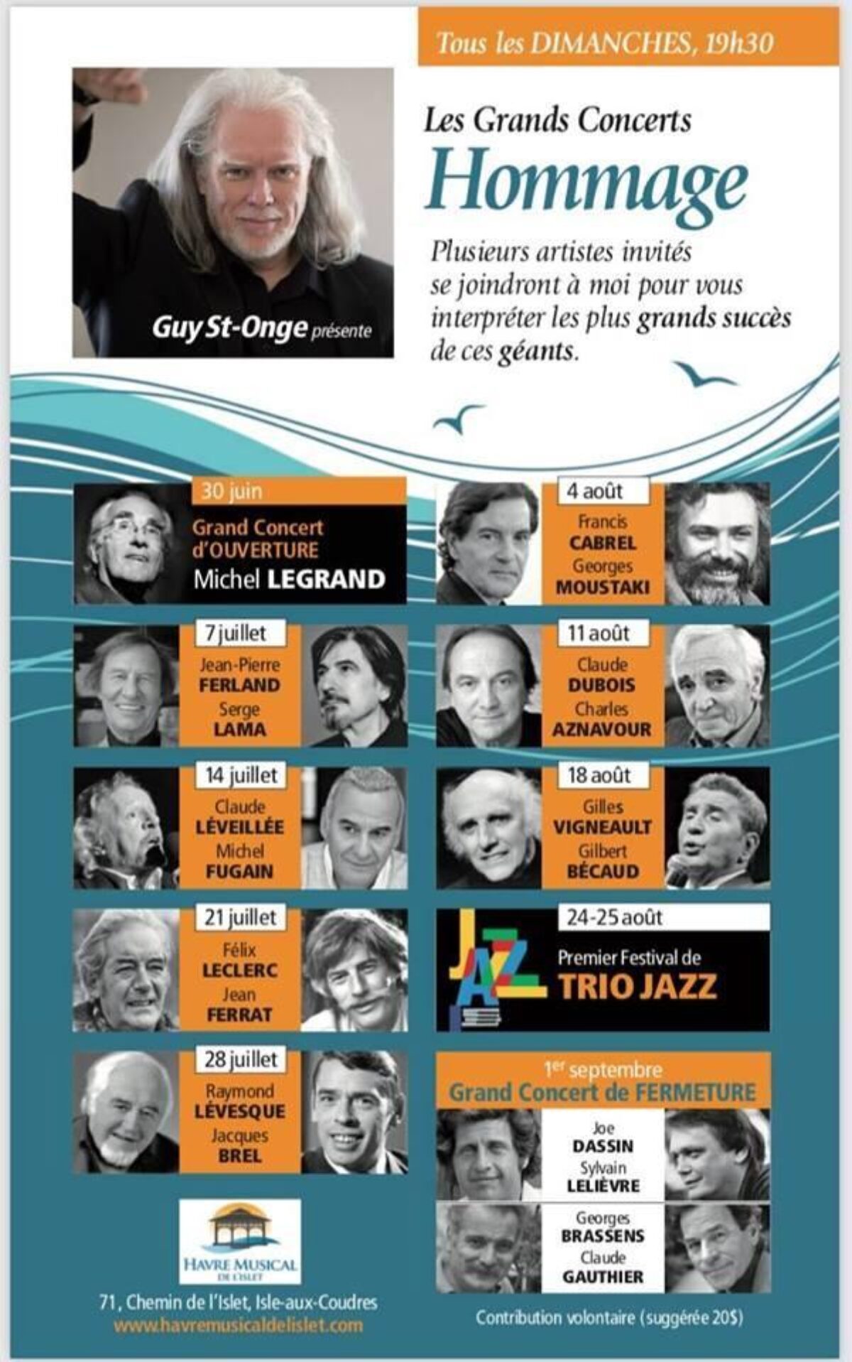 Les Grands Concerts Hommage de M. Guy St-Onge!