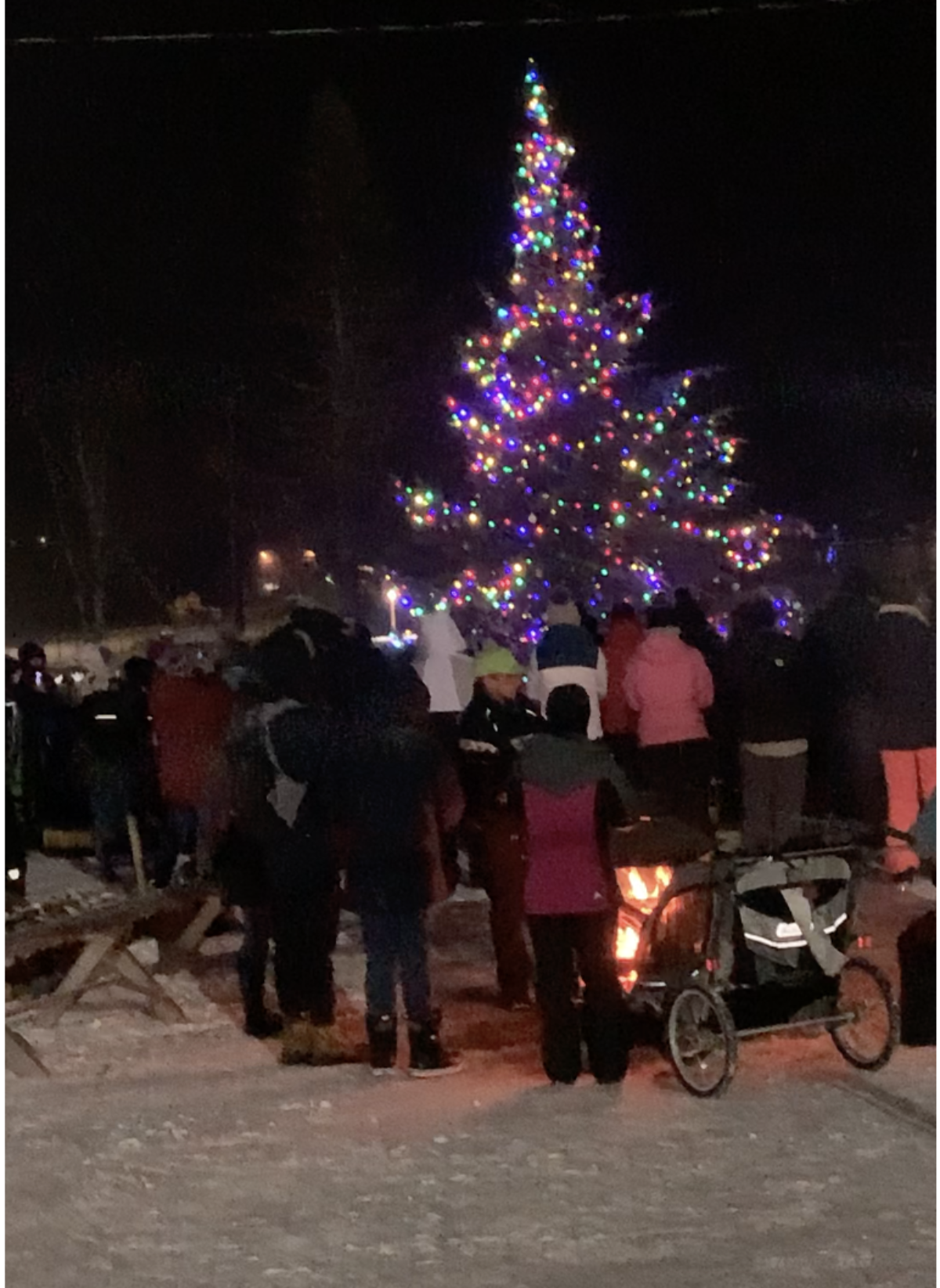 Illumination de l'arbre de Noël à St-Hilarion